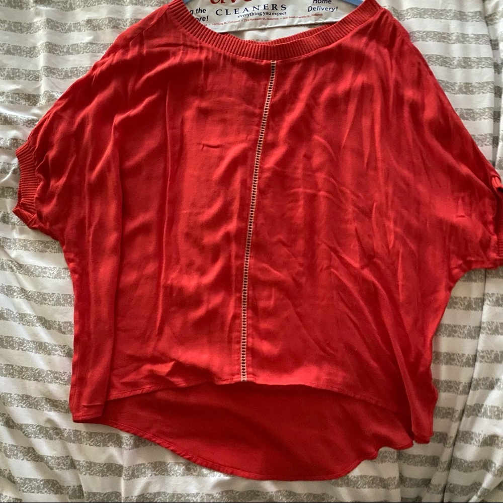 Ella Moss Loose-Fit Red Top Size M